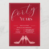 Trendy Stiletto's Modern Feminine 40th Birthday Kaart (Voorkant)