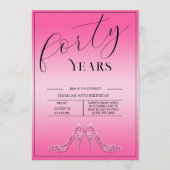 Trendy Stiletto's Modern Feminine 40th Birthday Kaart (Voorkant)