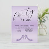 Trendy Stiletto's Modern Feminine 40th Birthday Kaart (Staand voorkant)