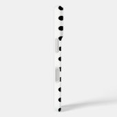 Trendy Stippen Chic Aangepaste Naam Zwart en Wit Case-Mate iPhone Case (Achterkant / Rechts)