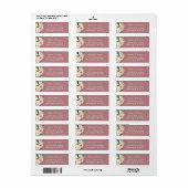 Trendy Stof Roze Blozend Roze Waterverf Bloem Etiket (Full Sheet)