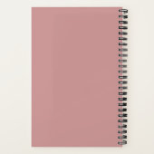 Trendy Stof Roze Modern Logo Notitieboek (Achterkant)