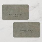 Trendy Stone Grey Plain Creatief Modern Visitekaartje (Voorkant / Achterkant)