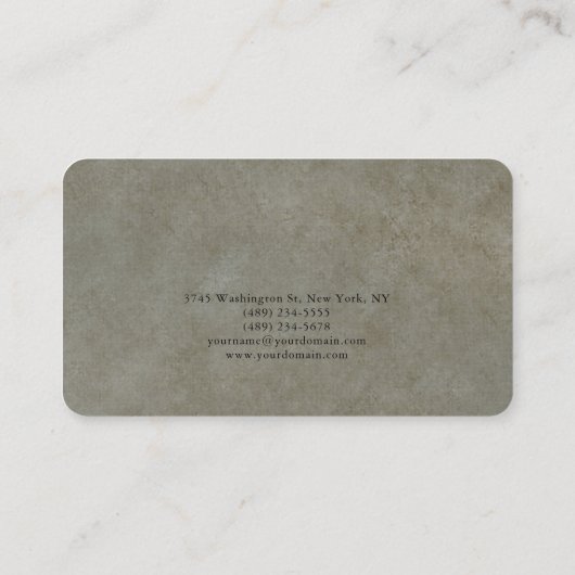 Trendy Stone Grey Plain Creatief Modern Visitekaartje (Achterkant)