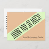 Trendy, strak "Heel erg bedankt!" Briefkaart (Voorkant / Achterkant)