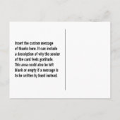 Trendy, strak "Heel erg bedankt!" Briefkaart (Achterkant)