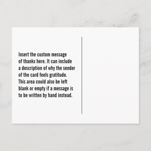 Trendy, strak "Heel erg bedankt!" Briefkaart (Achterkant)