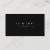 Trendy Strak Modern Plain Professional Zwart Wit Visitekaartje (Voorkant)