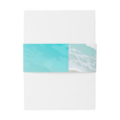 Trendy stranddecoratie bruiloft uitnodigingen wikkel (Achterkant Voorbeeld)