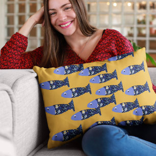 Trendy strandhuis, vissershuisje accent kussen