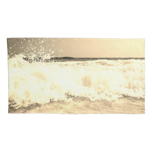 Trendy strandthema kussensloop (Achterkant-Rechts)