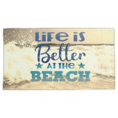 Trendy strandthema kussensloop (Voorkant-Rechts)