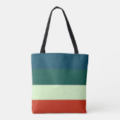 Trendy streepjespatroon gepersonaliseerd tote bag (Achterkant)
