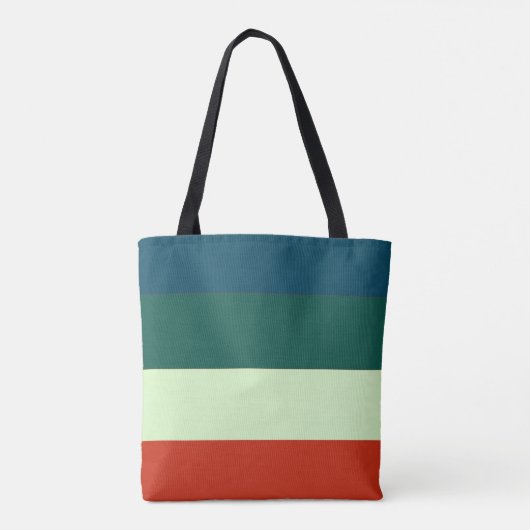 Trendy streepjespatroon gepersonaliseerd tote bag (Achterkant)