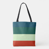 Trendy streepjespatroon gepersonaliseerd tote bag (Achterkant)