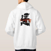 Trendy streetwear stijl witte pullover hoodie (Achterkant)