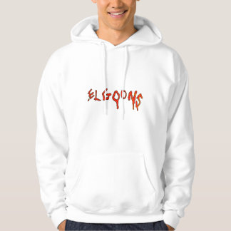 Trendy streetwear stijl witte pullover hoodie