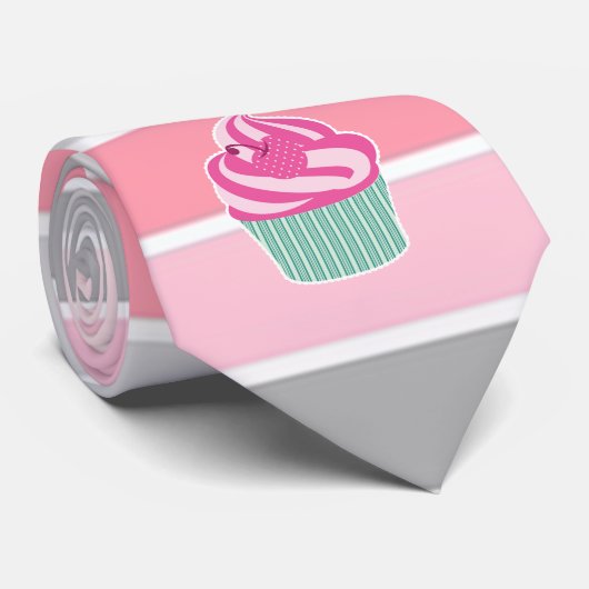 Trendy Strepen, Cupcake Stropdas (Opgerold)