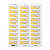 Trendy Strepen, Goud Adreslabel Etiket (Full Sheet)
