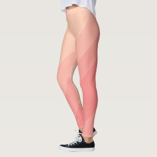 Trendy strepen Sjabloon Elegante pastel perzik tin Leggings