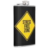 Trendy Stress Free Zone Quote Yellow Black Heupfles (Rechts)