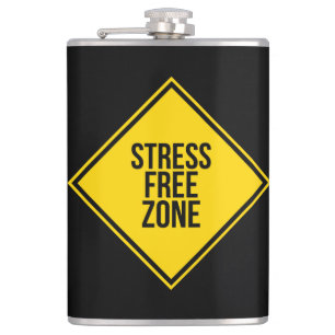 Trendy Stress Free Zone Quote Yellow Black Heupfles