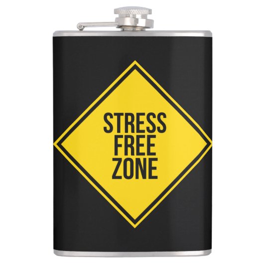 Trendy Stress Free Zone Quote Yellow Black Heupfles (Voorkant)
