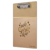 Trendy, Stripe, Smile Sparkle Shine -Persoonlijk Klembord (Links)