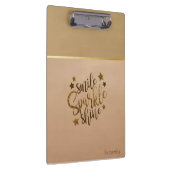 Trendy, Stripe, Smile Sparkle Shine -Persoonlijk Klembord (Rechts)