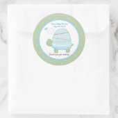 Trendy Stripe Turtle Custom Favor Sticker (Tas)