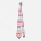 Trendy Stripes, Emoji Face Stropdas (Voorkant)