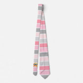 Trendy Stripes, Emoji Face Stropdas (Achterkant)