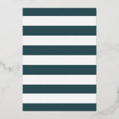 Trendy Stripes Floral Vrijgezellenfeest Real Folie Uitnodiging (Achterkant)