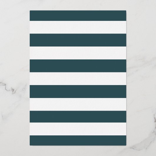 Trendy Stripes Floral Vrijgezellenfeest Real Folie Uitnodiging (Achterkant)