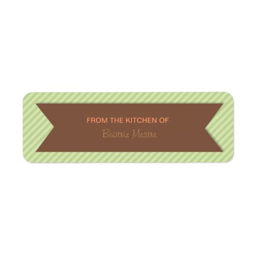 Trendy Stripes Gepersonaliseerde Keuken Labels (Voorkant)