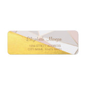 Trendy Stripes, Gold Address Label (Voorkant)