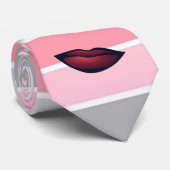 Trendy Stripes , Lips Stropdas (Opgerold)