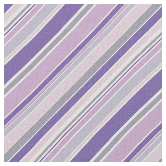 Trendy Stripes Paars Stof (Close Up)