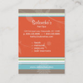 Trendy Stripes Salon Visitekaartje Oranje (Achterkant)