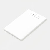 Trendy Style Elegant Minimalist Plain Black White Post-it® Notes (Schuin)