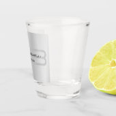 Trendy Style Gray Monogram Minimalist Plain Simple Shot Glas (Rechts)