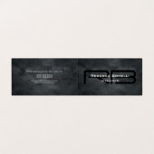 Trendy Style Gray Monogram Minimalist Plain Simple Visitekaartje (Buitenkant ongevouwen)