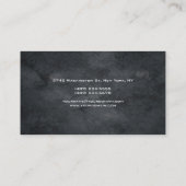 Trendy Style Gray Monogram Minimalist Plain Simple Visitekaartje (Achterkant)