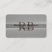 Trendy Style Monogram Minimalist Plain Simple Visitekaartje (Voorkant)