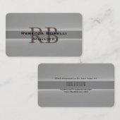 Trendy Style Monogram Minimalist Plain Simple Visitekaartje (Voorkant / Achterkant)