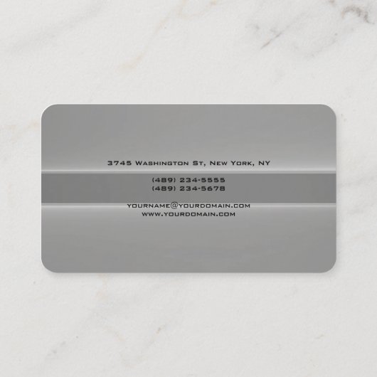 Trendy Style Monogram Minimalist Plain Simple Visitekaartje (Achterkant)