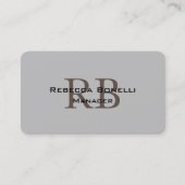 Trendy Style Monogram Minimalist Plain Simple Visitekaartje (Voorkant)