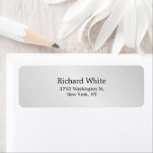 Trendy Style Silver Gray Plain Elegant Minimalist Etiket (Insitu)