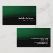 Trendy Stylish Black Green Visitekaartje (Voorkant / Achterkant)