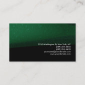 Trendy Stylish Black Green Visitekaartje (Achterkant)